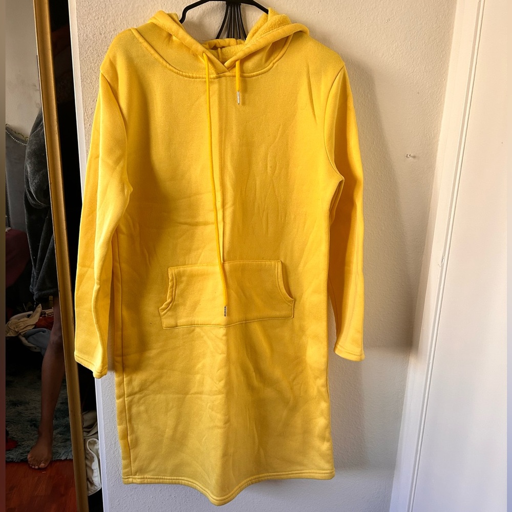 Sunshine Yellow Hoodie Dress